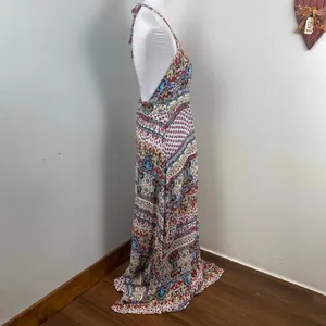Anthropologie Raga Riviera Vibe Deep V Halter Maxi Dress Medium thumbnail 7