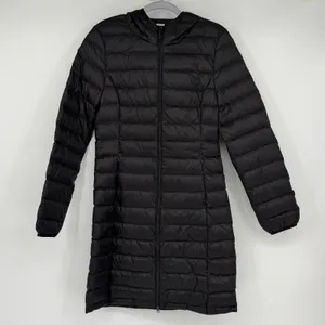 Quince W-JKT-14‎ Womens Black Down Filled Long Puffer Hooded Jacket Size S thumbnail 1