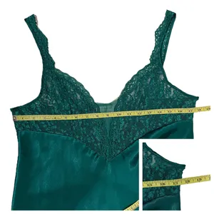 Victoria’s Secret Gold Label Lace Satin Gown - Green - Large thumbnail 3