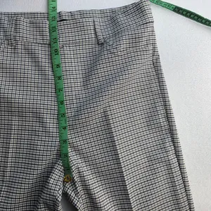 Zara Womens Houndstooth‎ Plaid High Waisted Flare Leg Trousers Brown Black XL thumbnail 6
