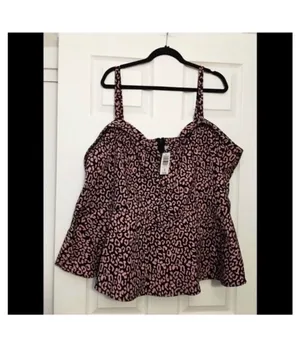 Torrid Cheetah Print Tank Pink Top thumbnail 4