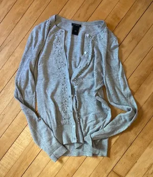 ‎Ann Taylor xs grey cardigan thumbnail 1