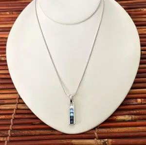 Lia Sophia Elegant Silver Necklace with Blue Highlights 16”-19” thumbnail 1