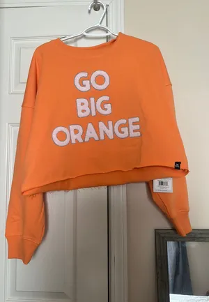 Vols Croppped Long Sleeve Orange Size M thumbnail 1
