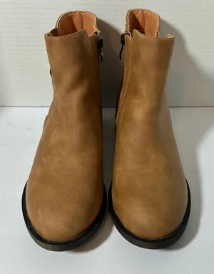 Tan Ankle Bootie Boots Size 9.5 thumbnail 1