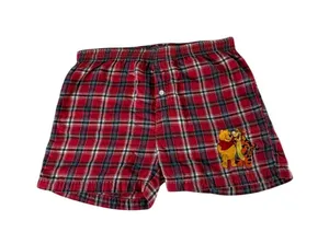 Vintage 90s Disney Winnie the Pooh Tigger Plaid Pajama Shorts Women’s M Y2K thumbnail 1