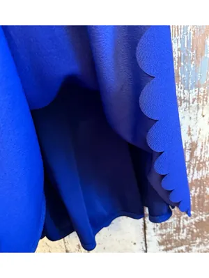 Altar’d State Royal Blue Scalloped hem sleeveless dress, size small thumbnail 3