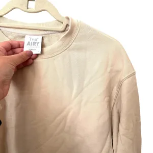 ARITZIA TNA Airy Fleece Boyfriend Cropped Sweatshirt‎ Beige Medium thumbnail 4