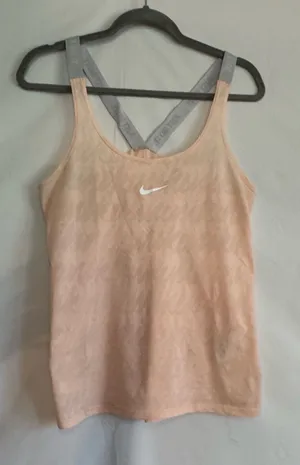 Nike Peach Athletic Tank with Gray Crossback Straps thumbnail 1