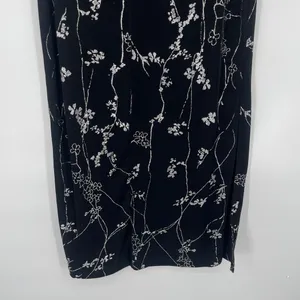 Vtg Y2 Eve Adams Midi Dress Sz M Holiday Gala Metallic Glitter Formal Floral thumbnail 9