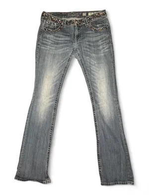 Miss Me Jeans Women’s Size 29 Bootcut JW4288B31 Bling Studded Flap Pockets thumbnail 1