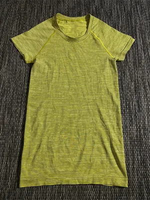 Lululemon Swiftly Tech Short Sleeve Shirt Wee Are From Space Sonic Yellow Size 4 thumbnail 1