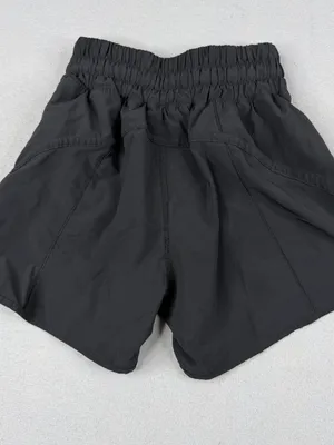 Lululemon Track That Short 5" Womens 0 Black Mid Rise Lined Running Shorts thumbnail 3