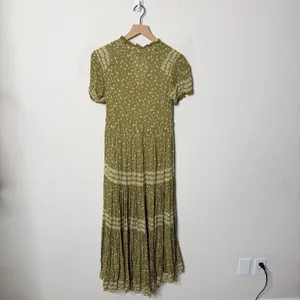 Free People Rare Feeling Maxi Dress Green Kiwi Combo Cottagecore Womens‎ Size XS thumbnail 8