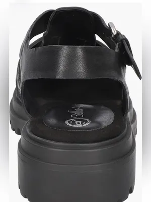 Bella Vita Sinclaire Fisherman chunky lug sole Sandals size 6.5 Black thumbnail 6