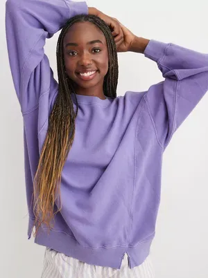 Aerie Purple Crewneck thumbnail 1