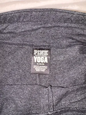 PINK Victoria's Secret Charcoal Gray Logo Yoga Jogger Leggings Size M thumbnail 4