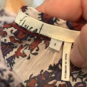 Floreat by Anthropologie Women's Zhara‎ Floral Paisley Sheer Peasant Dress Small thumbnail 4