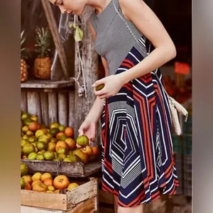 Maeve x Anthropologie Cameron Geometric Sleeveless Asymmetrical‎ Dress Size XS thumbnail 4