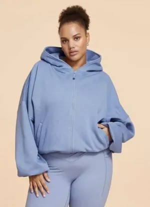 Blogilates Marshmallow Hoodie Steel Blue Size Large thumbnail 1