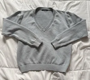 Brandy Melville‎ Womens Sweater Blue V Neck Winter Fall Coquette Dreamcore Girly thumbnail 1