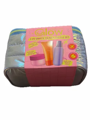 NWT My Beauty Spot Glow 3-piece Travel Bottle Set (Empty) and Cosmetic Bag thumbnail 4