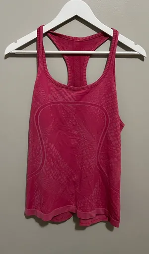 Women's Hot Pink Lululemon Racerback Tank Top thumbnail 1
