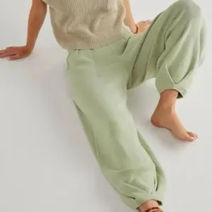 Free People Beach Freya Knit Balloon Leg Pants in light green XS thumbnail 2