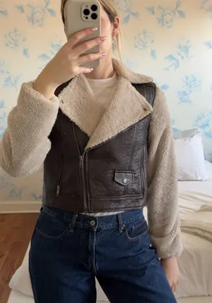 BDG Jacket Faux Leather & Fuzzy thumbnail 3