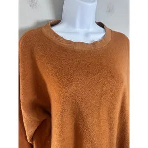 Aerie‎ Fleece Crewneck Sweatshirt French Terry Burnt Orange Ginger Relaxed Sz S thumbnail 3