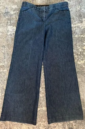 EXPRESS Design Studio Wide Leg Blue Jeans thumbnail 9