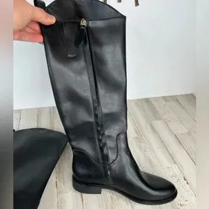 Nordstrom Rack Women's Black Meadow Riding Boots Size 6M Zip Up Low Heel thumbnail 2