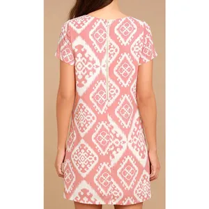 NWT Lulus Size Medium Give Me a Print Blush Pink Print Shift‎ Dress thumbnail 2