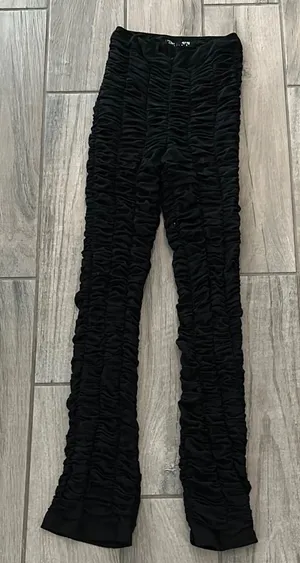 I.AM.GIA Black Ruched Trousers thumbnail 1
