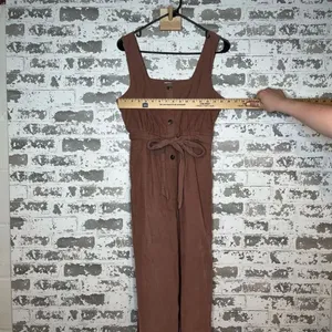 American Eagle | women pink corduroy overalls thumbnail 9