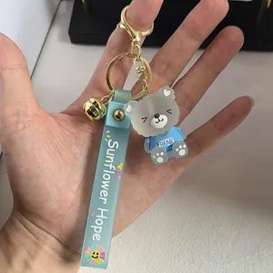 Teddy Bear Car Keychain Bell Keychain Charm Bag Charm Couple Gifts thumbnail 5