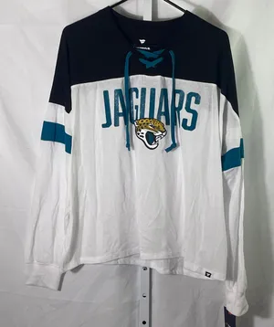 NWT Jacksonville Jaguars NFL Fanatics Tee - Womens Size XL - Black/Teal thumbnail 1
