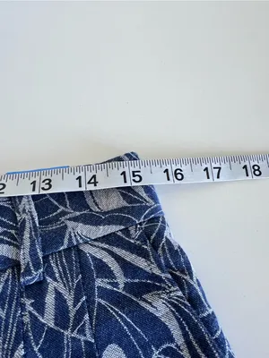 NWT J. McLaughlin Women's Morgan Pants‎ Wide Leg Blue Leaf Lover High Rise Blue thumbnail 5