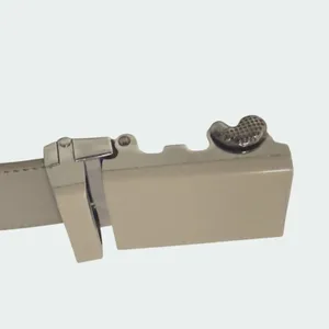 Falari Automatic Ratchet Belt Size Medium‎ Adjustable Buckle Gray Leather Strap thumbnail 5