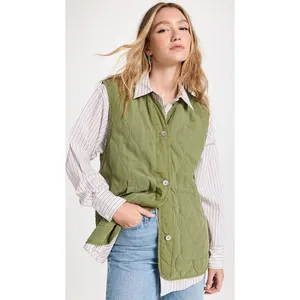 Free People NWT We The Free Billie Quilted Vest Moss‎ Green OB1510076 Women's S thumbnail 6