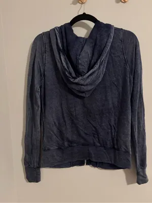 Sundry by Anthropologie Navy Blue Full Zip Hoodie size 1 (small) thumbnail 7