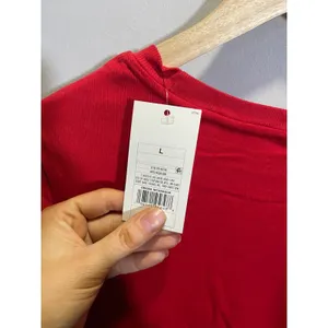 A‎ New Day Long Sleeve T-Shirt Womens Large Red Ribbed Crew Neck Casual Basic thumbnail 5