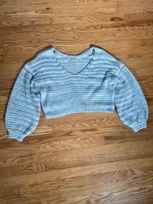 Urban Outfitters off the shoulder striped sweater thumbnail 2