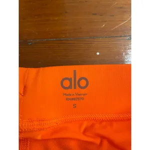 Alo Yoga Orange Logo Side Stripe Drawstring Leggings Women’s Small thumbnail 9