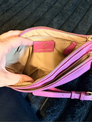 Nanette Lepore Hot Pink Pebbled Leather Crossbody thumbnail 8