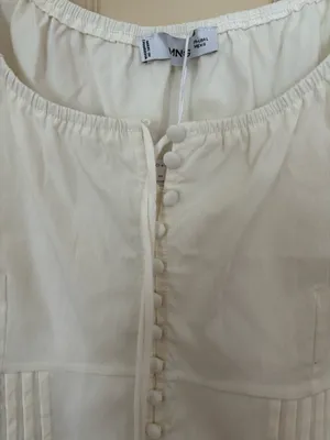 Mango cream/ivory crop top thumbnail 3