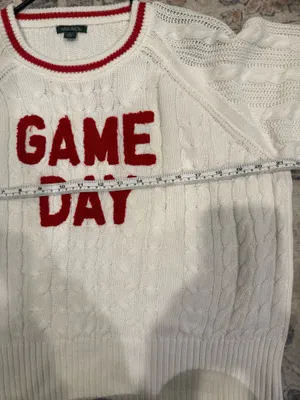 Wild Fable Game Day Cable Knit Sweater red size s thumbnail 5