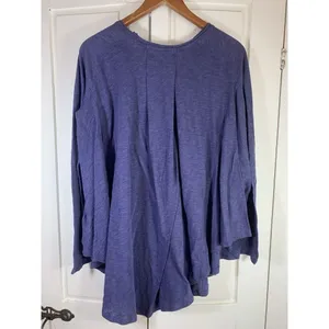 We The Free People Trapeze Top Blue Oversized Small Relaxed‎ Beachy Boho Swing thumbnail 4