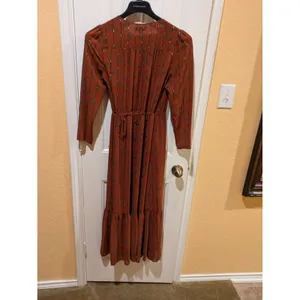 See U Soon Brown Wrap Long Midi Long Sleeve Dress Size Small thumbnail 13