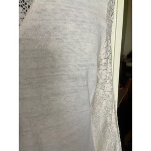 Prana Womens‎ Top Size Small Darla Cream Knit Lace Sleeves Inset Long thumbnail 4